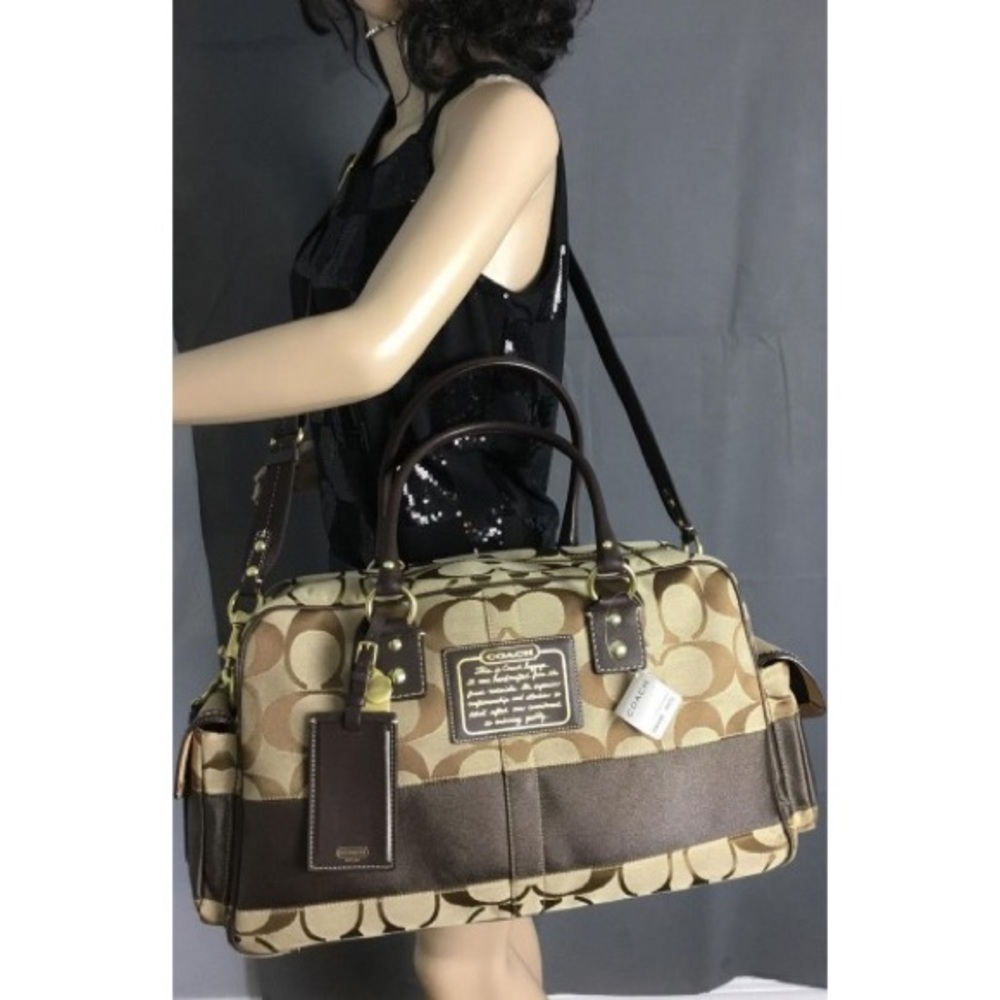 Coach Boston Stripe weekend bag